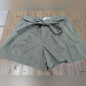 A New Day Forest Green Waist Tie Shorts, Size 14